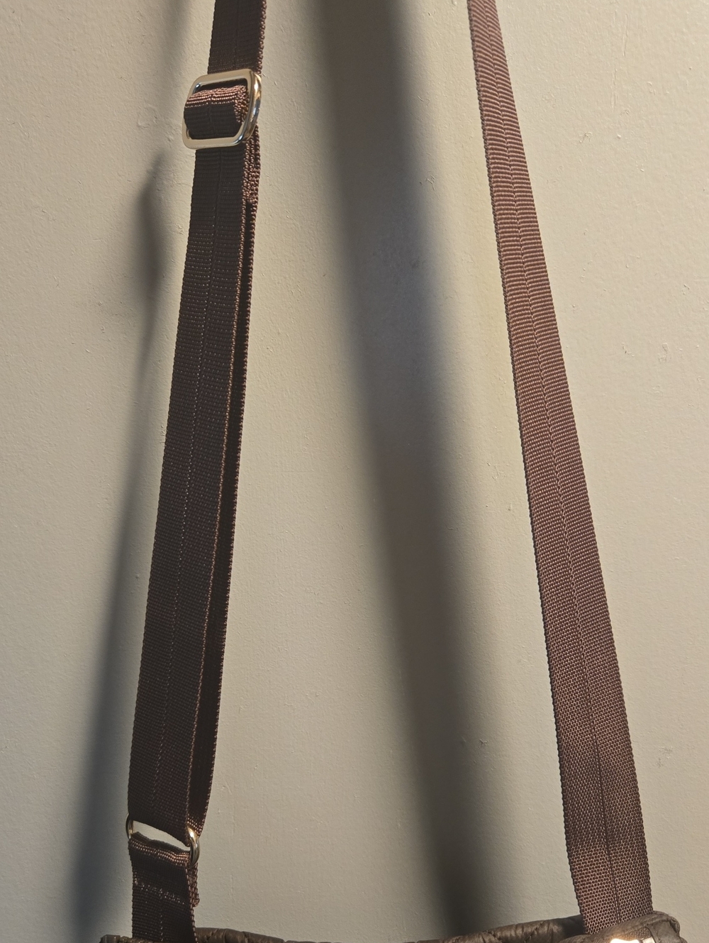 MZ Wallace Quilted Chocolate Nylon Crossbody - Picture 13 of 14